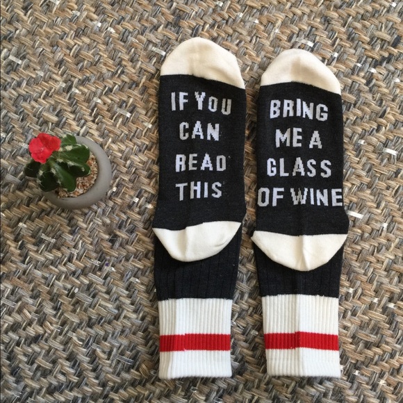 Accessories - “Bring Me Some Wine” socks